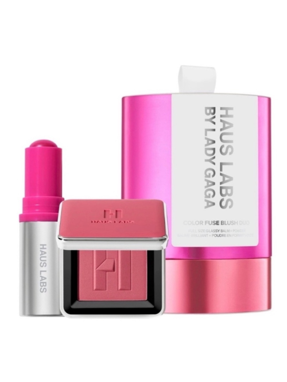 HAUS LABS Glassy Blush Stick + Powder Blush Set